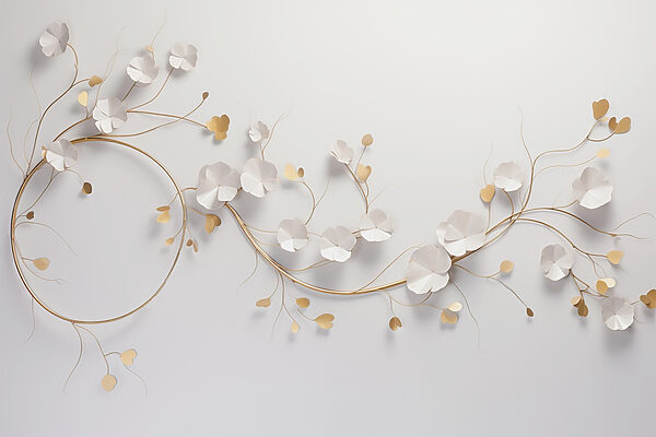 Elegant floral decor on a wall