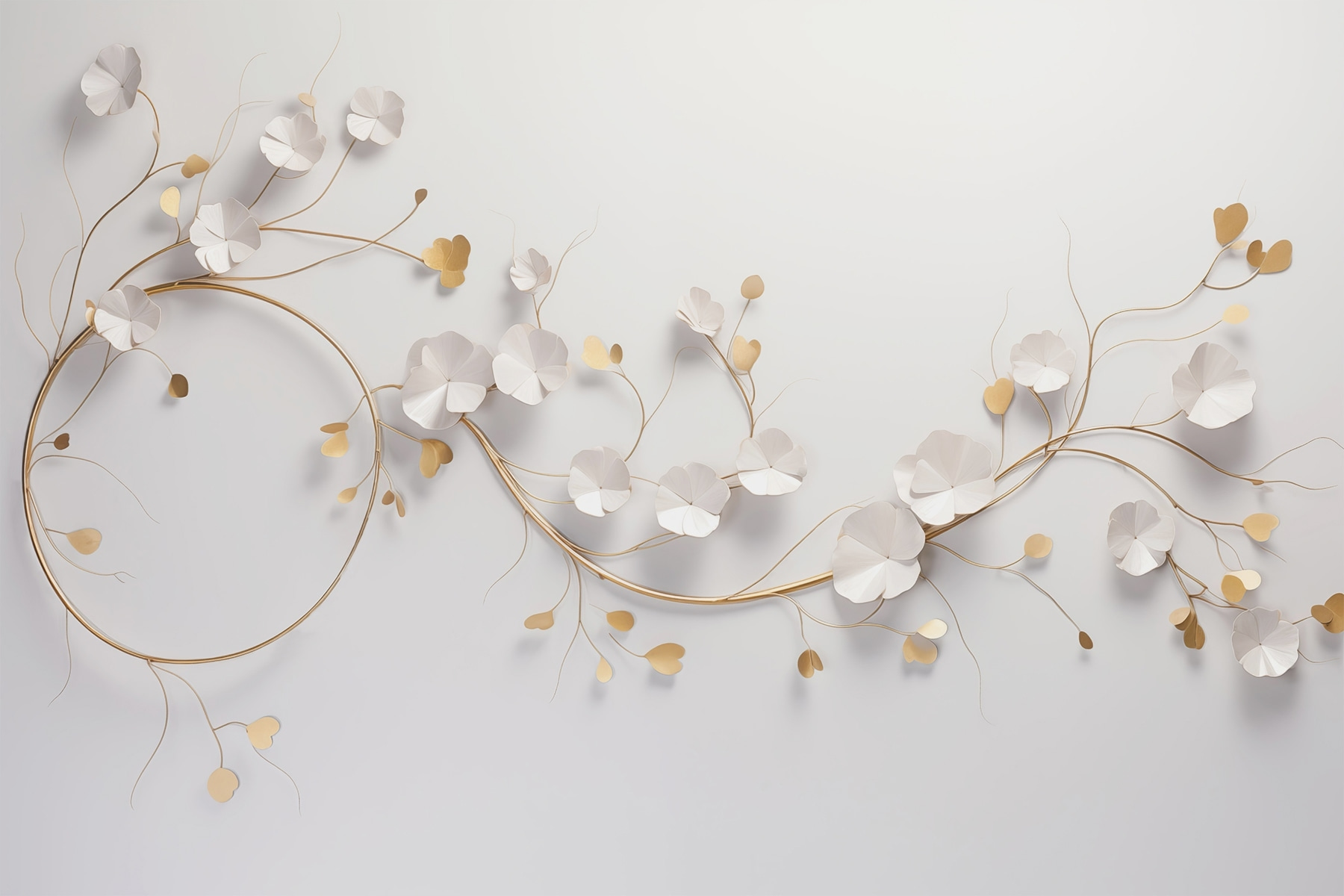 Elegant floral decor on a wall