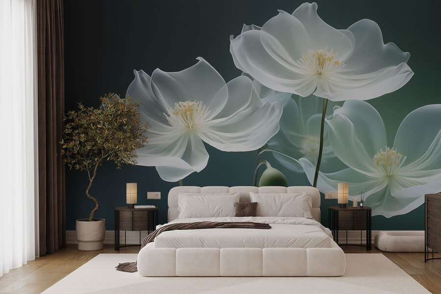 Delicadas flores en tonos suaves