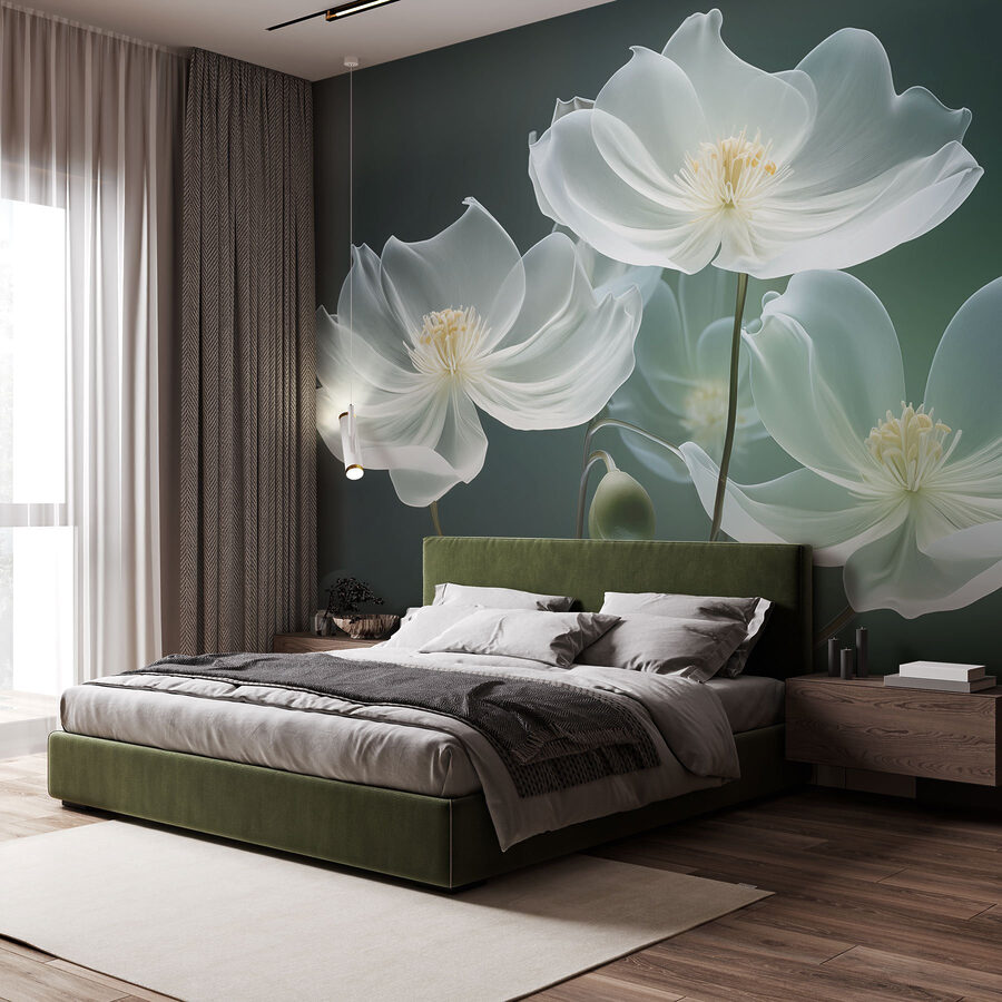 Delicadas flores en tonos suaves