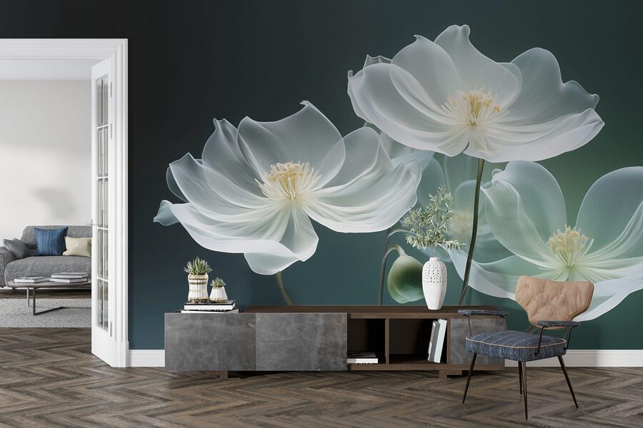 Delicadas flores en tonos suaves