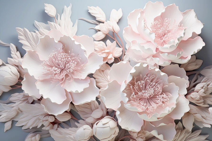 Grupo de flores blancas