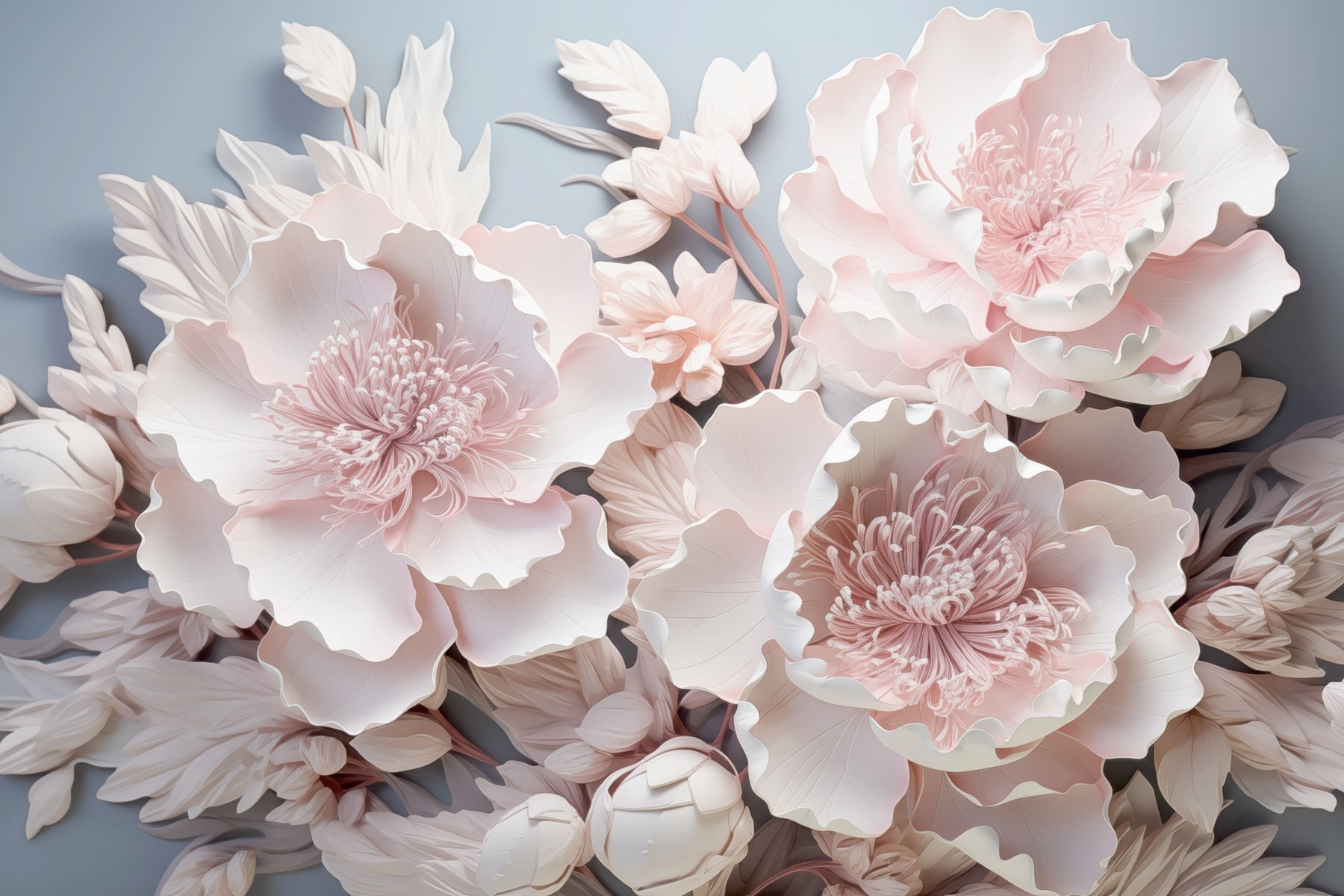 Group of white flowers Group of white flowers