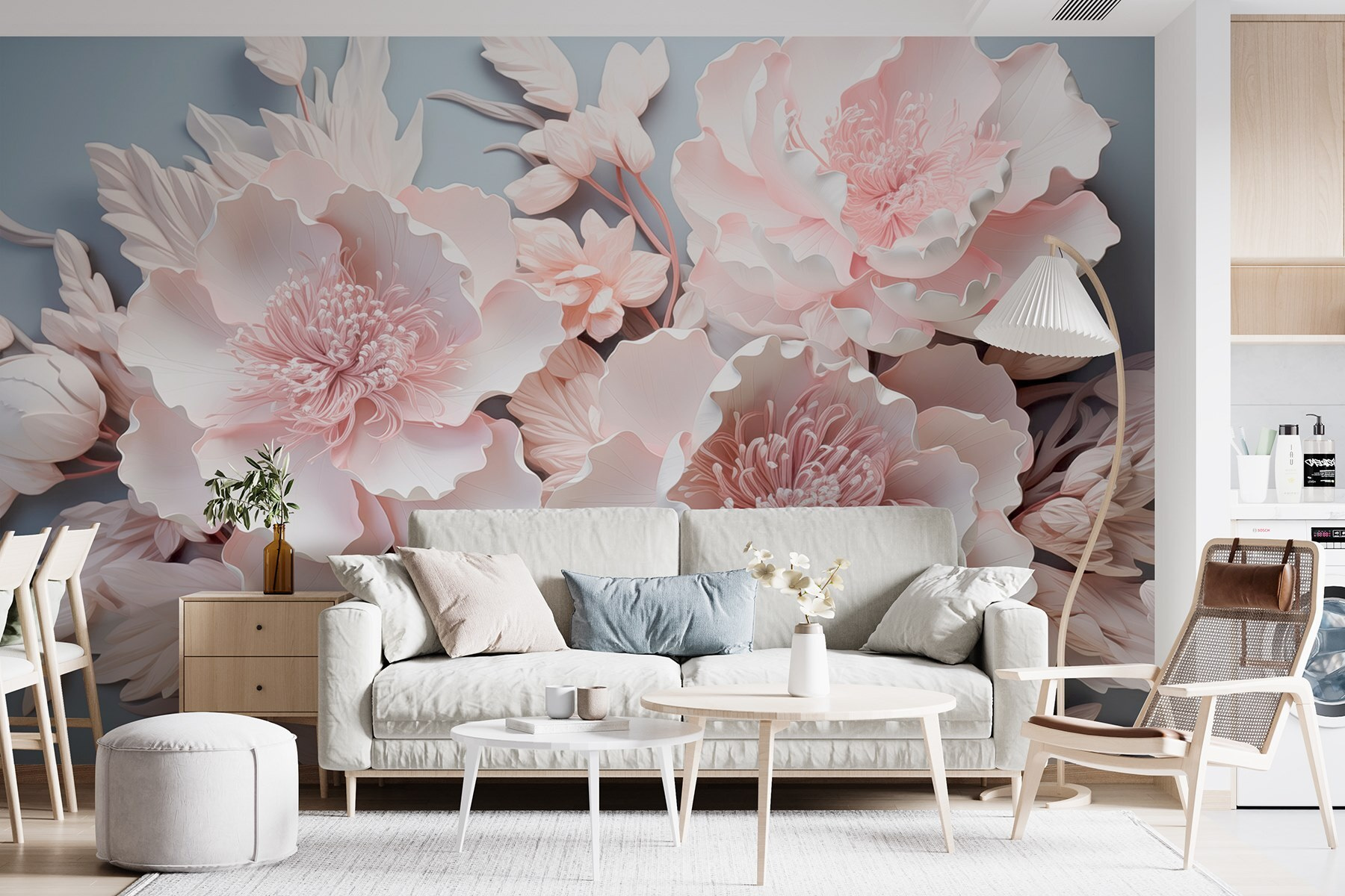 Group of white flowers Group of white flowers