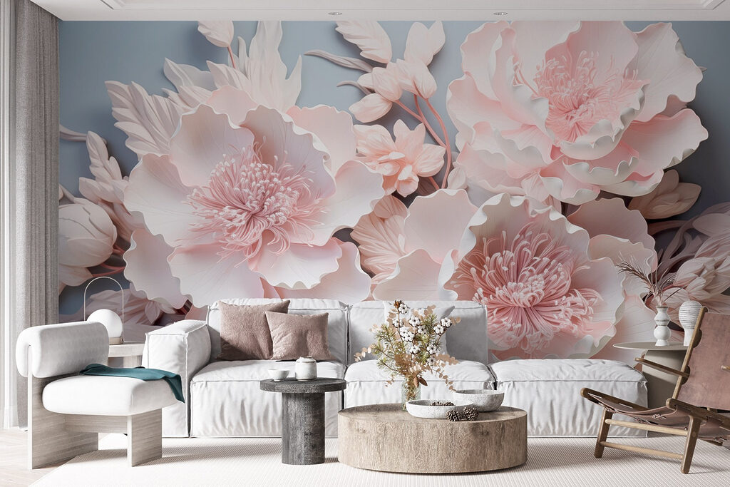 Group of white flowers Group of white flowers