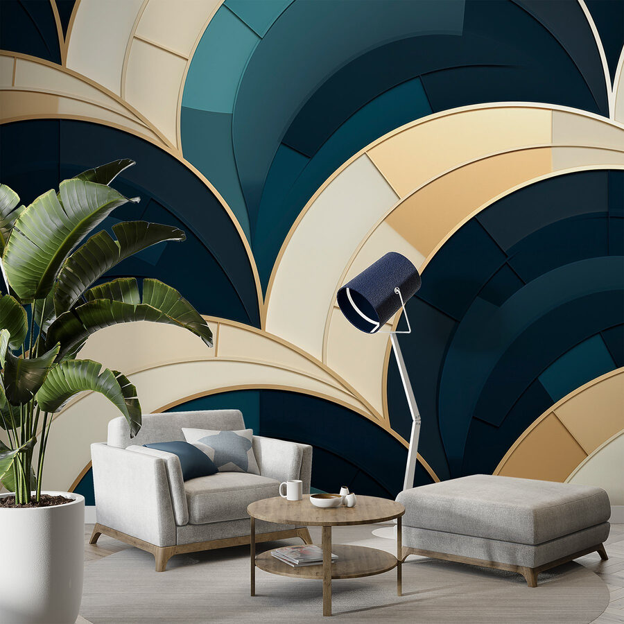Curvas abstractas en colores relajantes