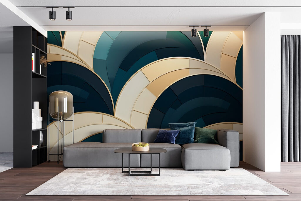 Abstract curves in calming colors Abstract curves in calming colors