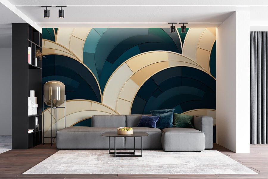 Curvas abstractas en colores relajantes