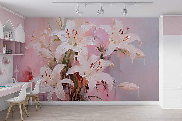 Pintura de flores blancas Pintura de flores blancas