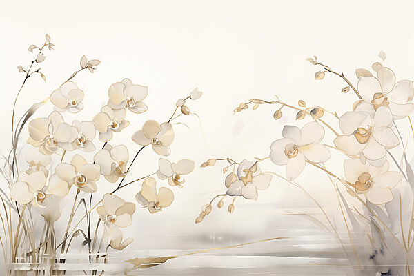 Pintura de flores blancas Pintura de flores blancas