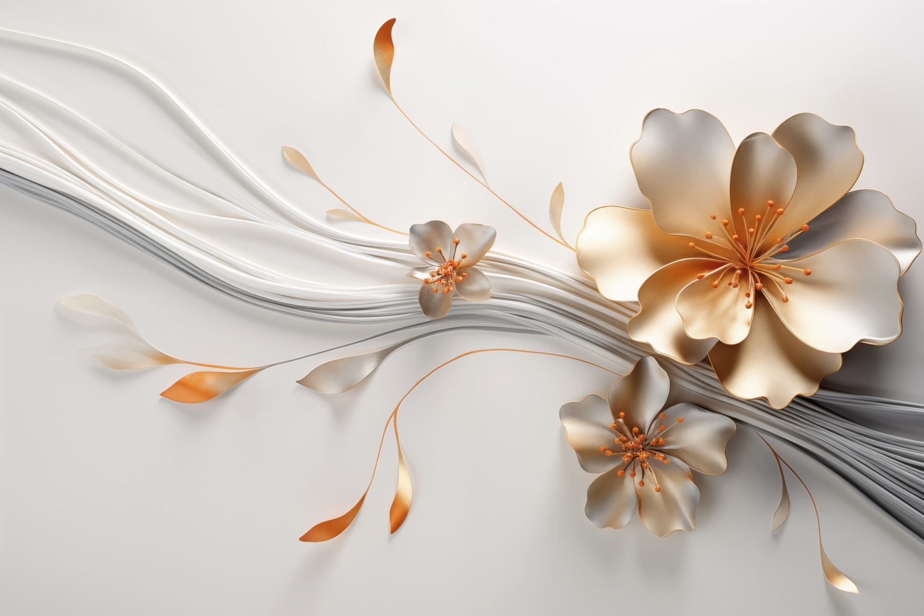 Elegant floral design with flowing details