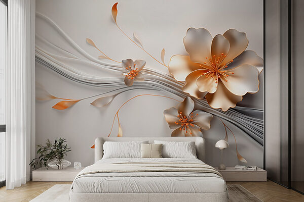 Elegant floral design with flowing details