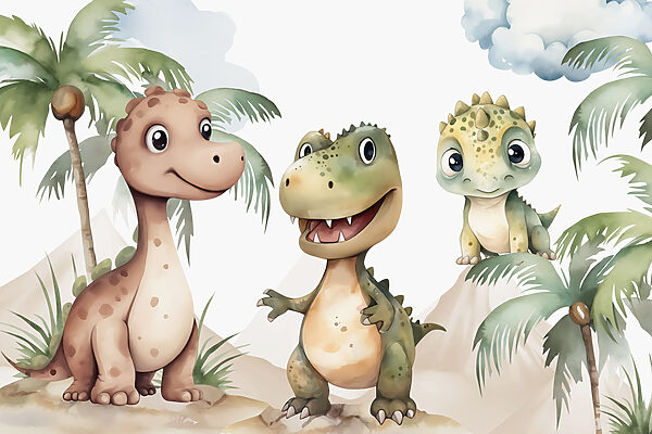 Grupo de dinosaurios sobre rocas Grupo de dinosaurios sobre rocas