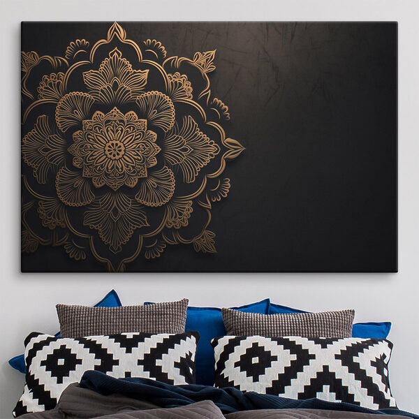 Cuadros Diseño floral intrincado sobre fondo oscuro (SKU: s43943) Cuadros Cuadros Diseño floral intrincado sobre fondo oscuro (SKU: s43943)
