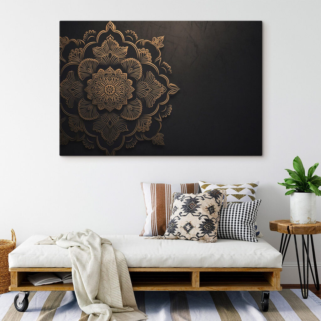 Intricate floral design on dark background Intricate floral design on dark background