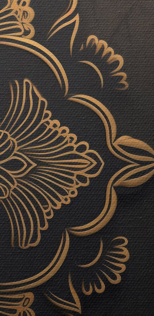 Intricate floral design on dark background Intricate floral design on dark background