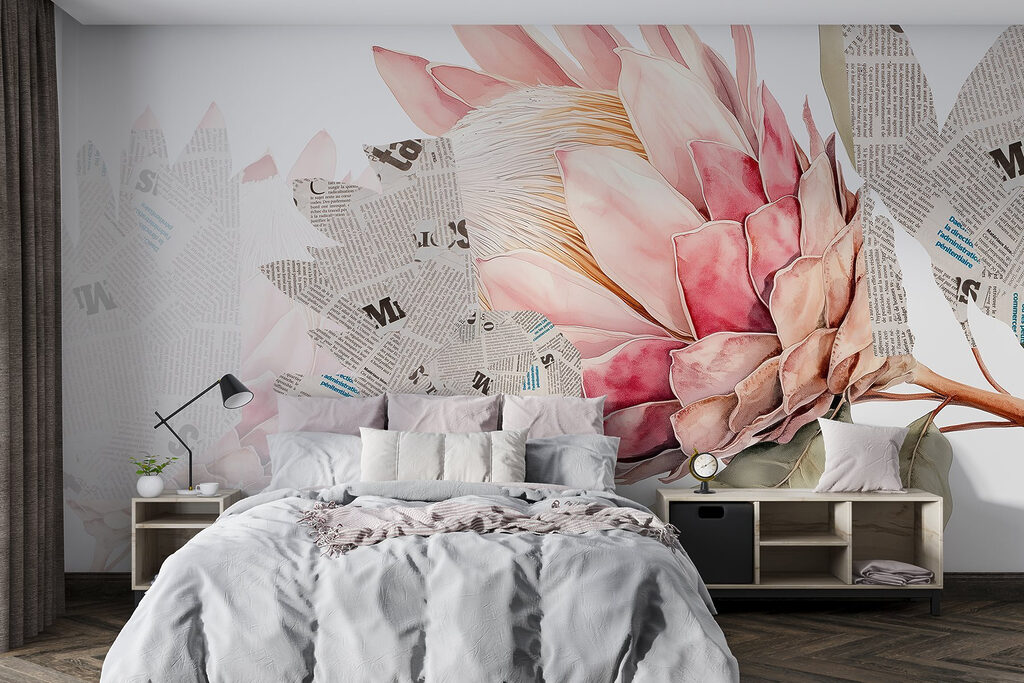 Flower with newspaper and newspaper Flower with newspaper and newspaper