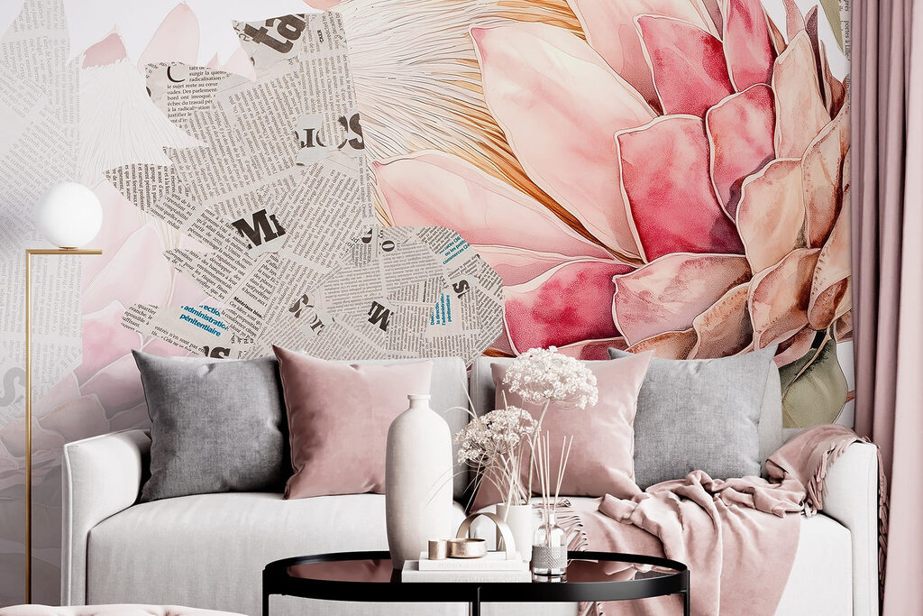 Flower with newspaper and newspaper Flower with newspaper and newspaper