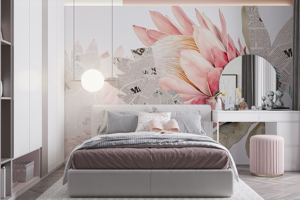 Flower with newspaper and newspaper Flower with newspaper and newspaper