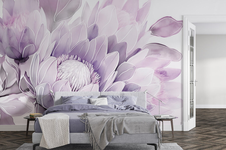 Delicadas flores en tonos suaves