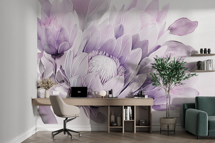 Delicadas flores en tonos suaves