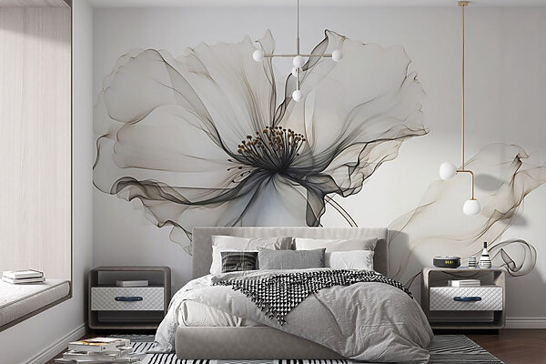 Flower made out of transparent material Flower made out of transparent material