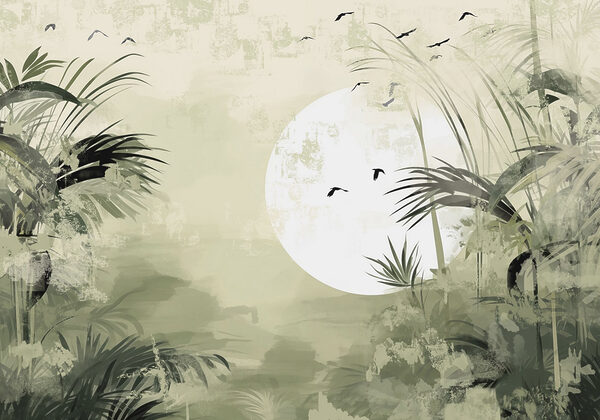 Pintura de un bosque tropical Pintura de un bosque tropical