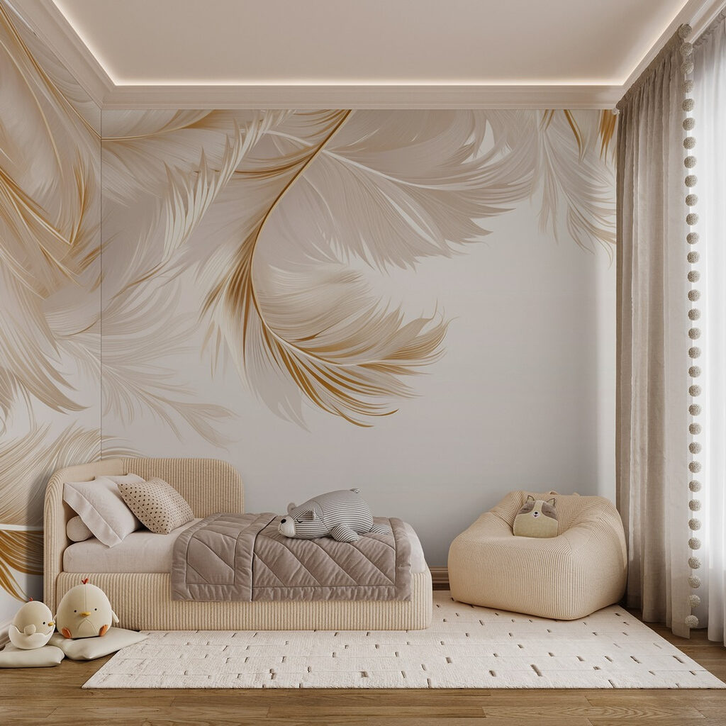 Elegant feathers in soft hues Elegant feathers in soft hues