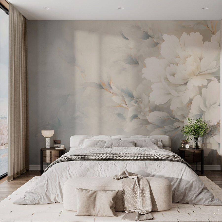 Delicadas flores sobre un fondo suave