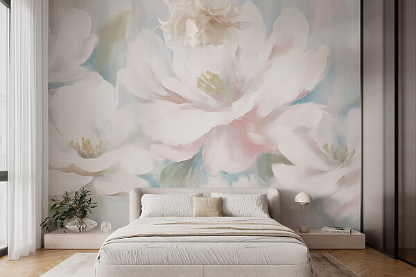 Pintura de flores blancas Pintura de flores blancas