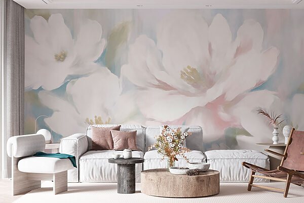 Pintura de flores blancas Pintura de flores blancas