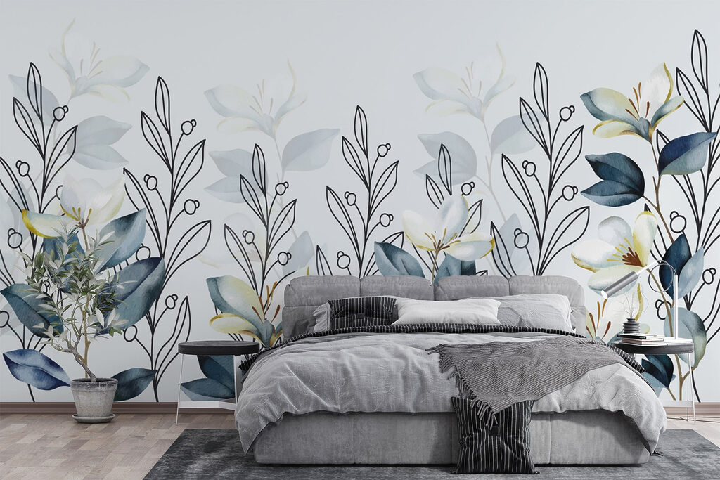 Delicate botanical design in soft hues Delicate botanical design in soft hues