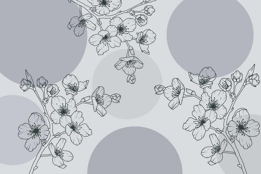 Delicadas flores sobre un fondo suave