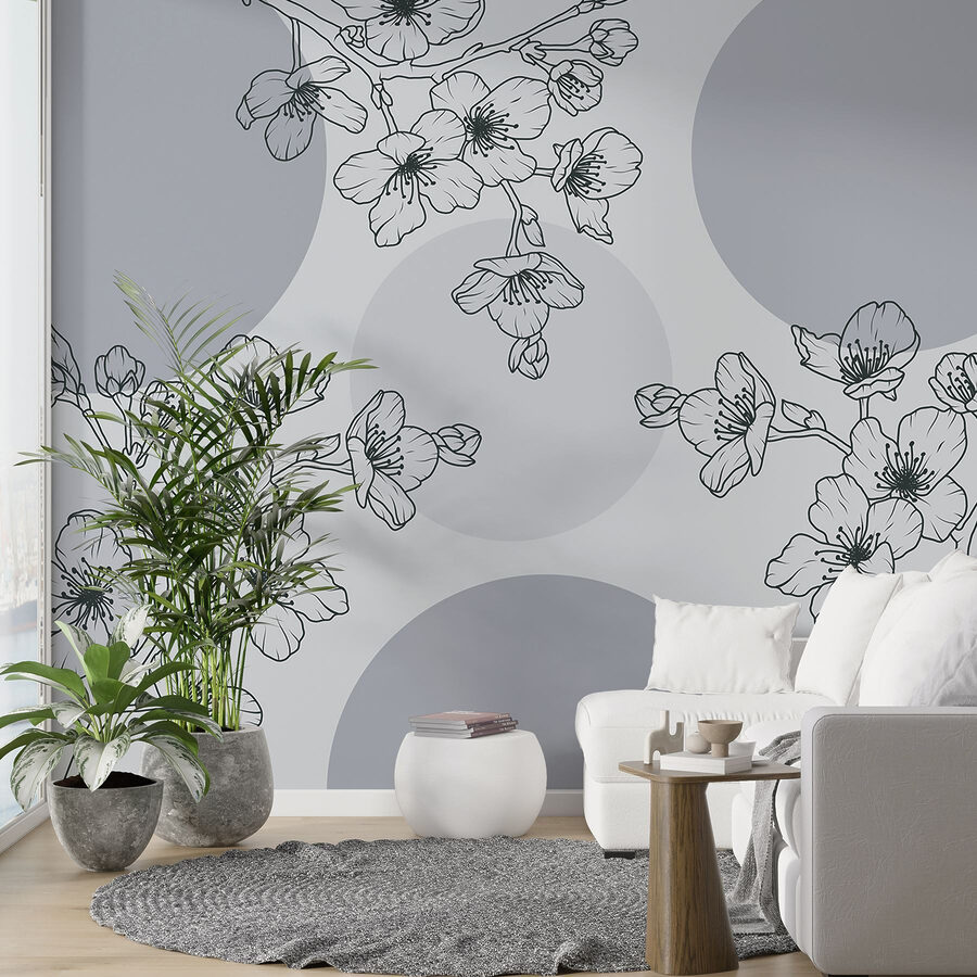 Delicadas flores sobre un fondo suave