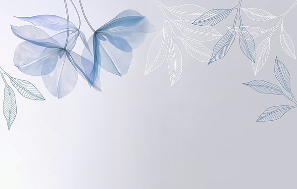 Hojas azules y blancas Hojas azules y blancas