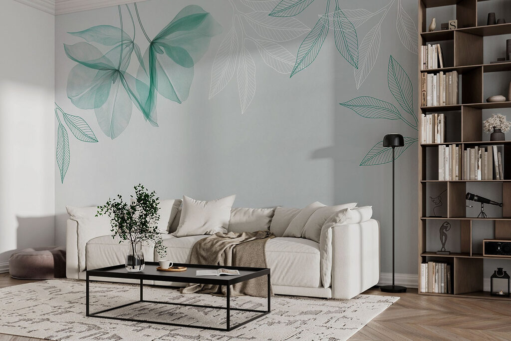 Delicate leaves in soothing tones