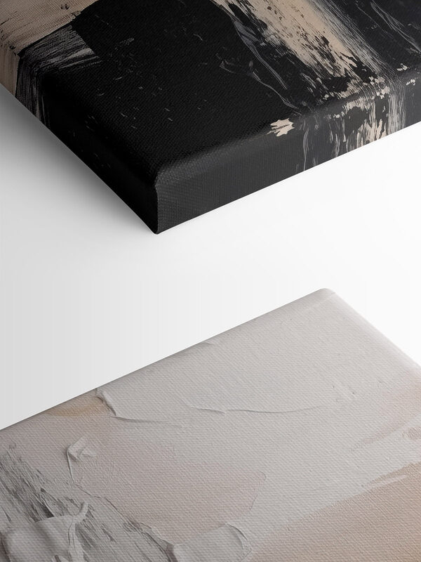 White and black paint on a white surface White and black paint on a white surface