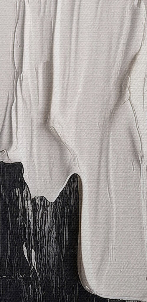 White and black paint on a white surface White and black paint on a white surface