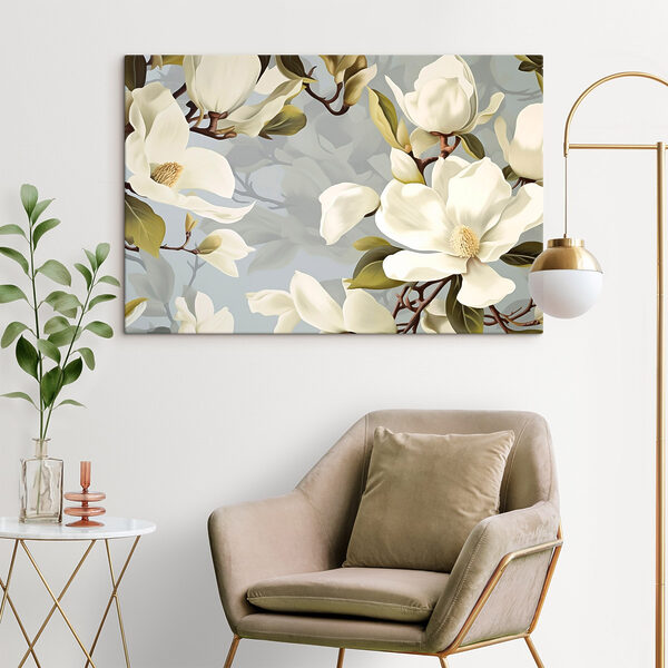 Cuadros Hermosas magnolias en tonos suaves