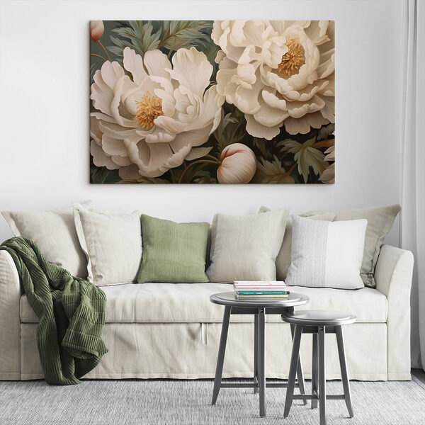Cuadros Elegantes flores en tonos suaves