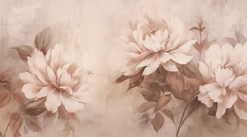 Soft petals in warm tones