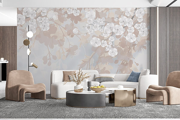 White flowers on a branch White flowers on a branch