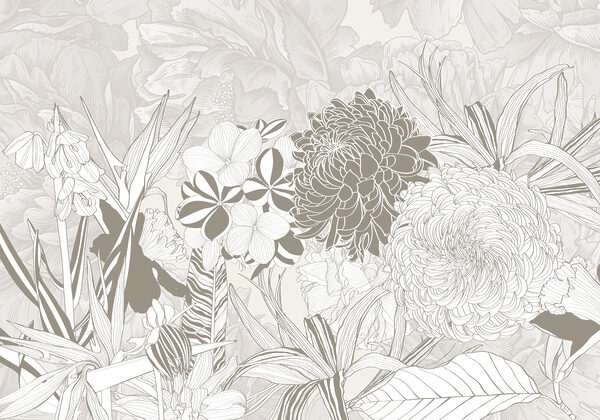Floral patterns in delicate tones Floral patterns in delicate tones