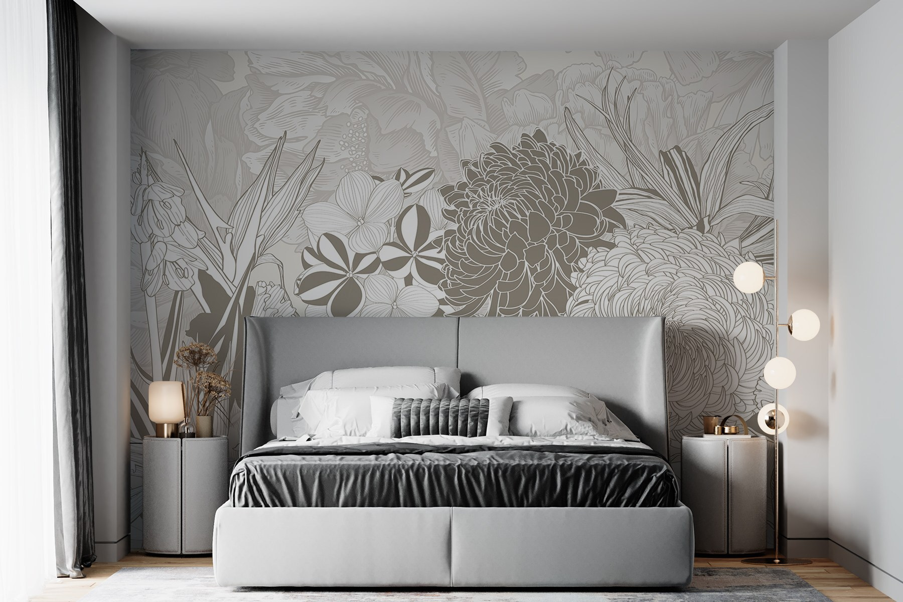 Floral patterns in delicate tones Floral patterns in delicate tones