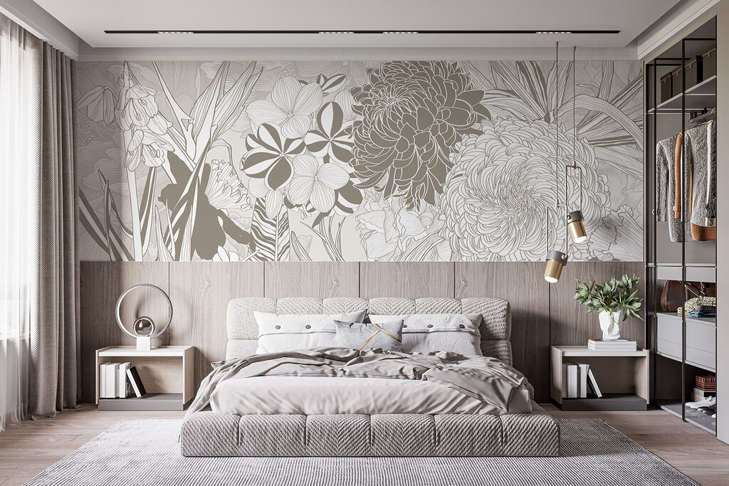 Floral patterns in delicate tones Floral patterns in delicate tones