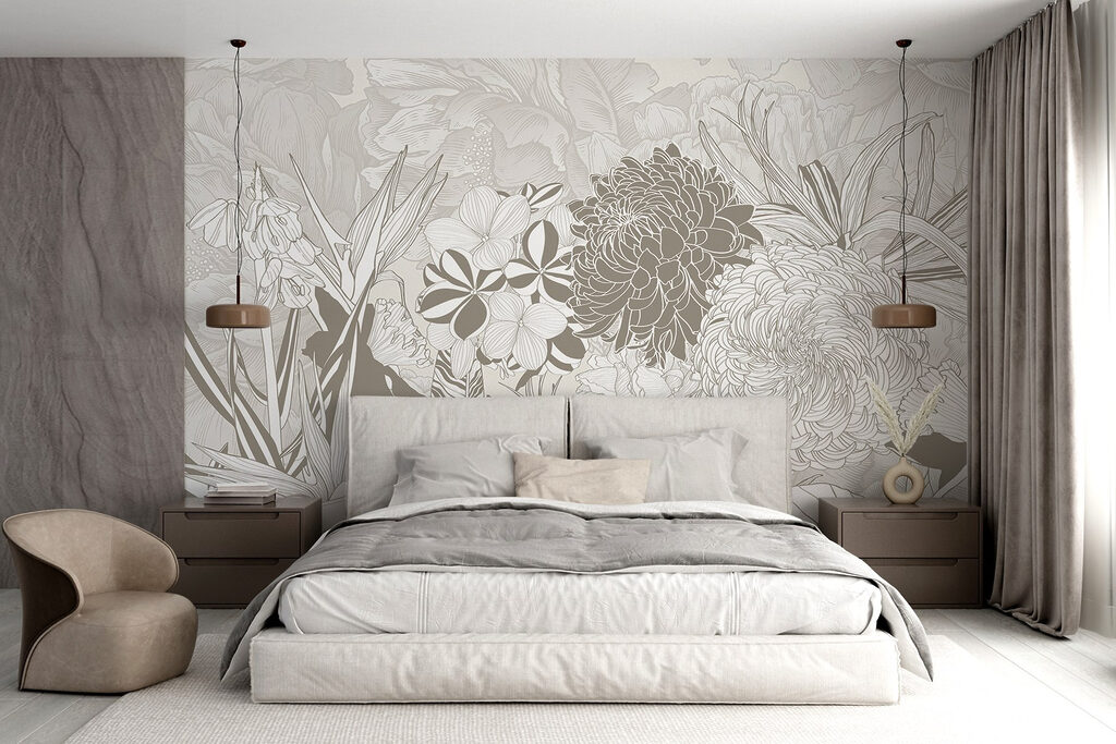 Floral patterns in delicate tones Floral patterns in delicate tones