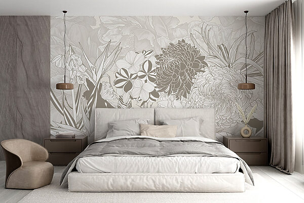 Floral patterns in delicate tones Floral patterns in delicate tones