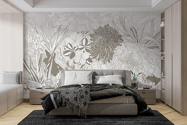 Floral patterns in delicate tones Floral patterns in delicate tones