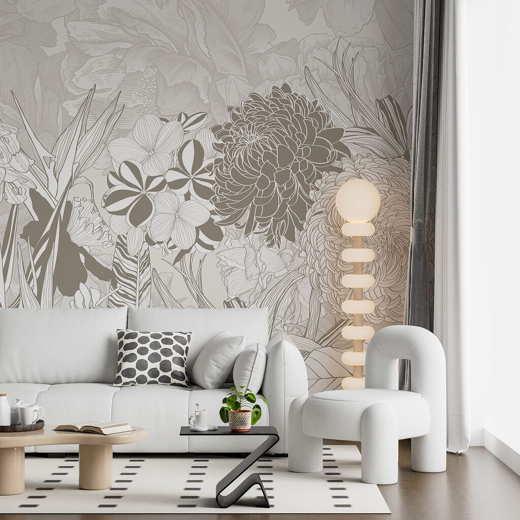 Floral patterns in delicate tones Floral patterns in delicate tones