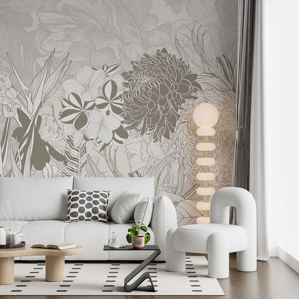 Floral patterns in delicate tones Floral patterns in delicate tones